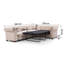 Cleo Blink 6 Seater Velvet Corner Sofa-137161658-137161660