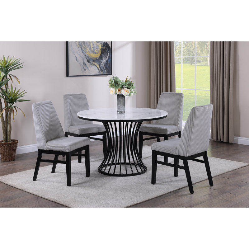 Chaise d'appoint rembourrée 2pc