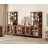  Home Office Set: 59" Modern Desk With Charging Station And Storage Cabinet, Two 72" Tall Bookcases With 3 Tiers And 4 Cabinets, Wood Computer Desk And Storage Cabinet For Work Study-688048948