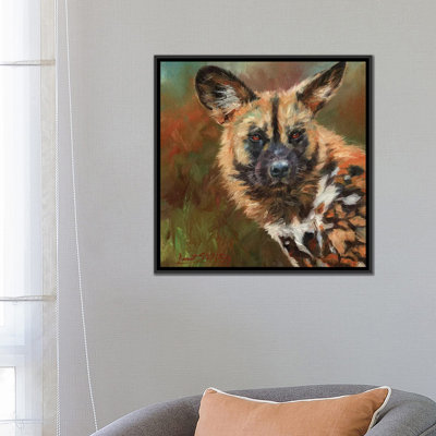 «African Wild Dog Portrait», impression sur toile