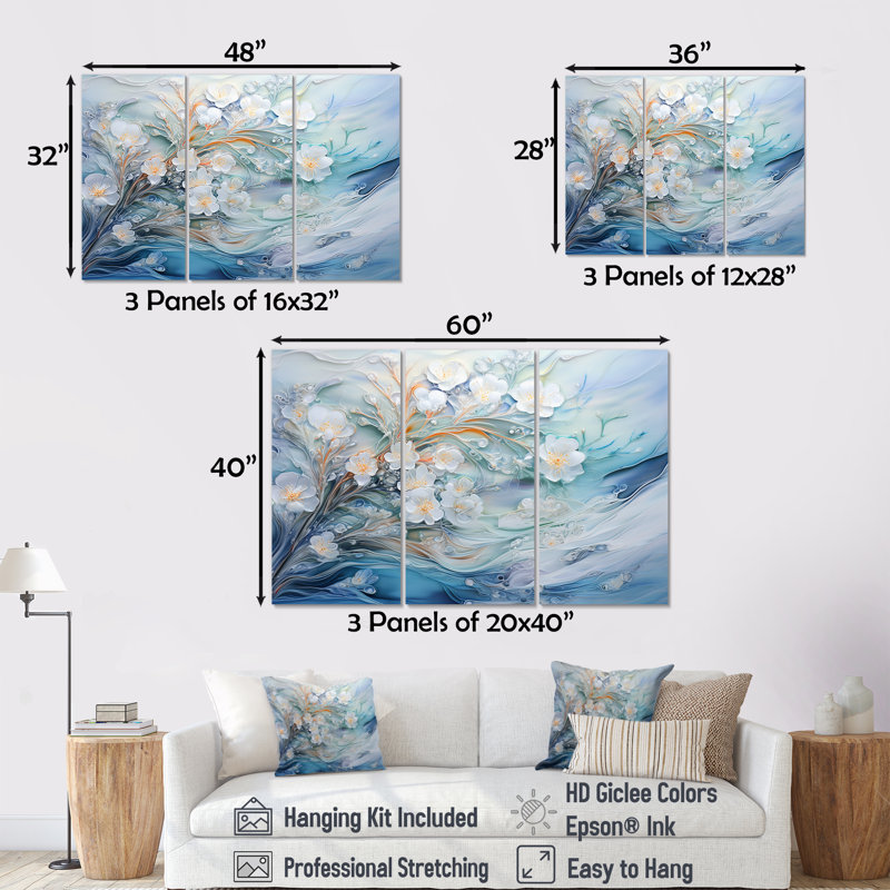 «Snow Charm», impression d'art mural, Toile tendue, H 32 po x l 48 po x P 1 po