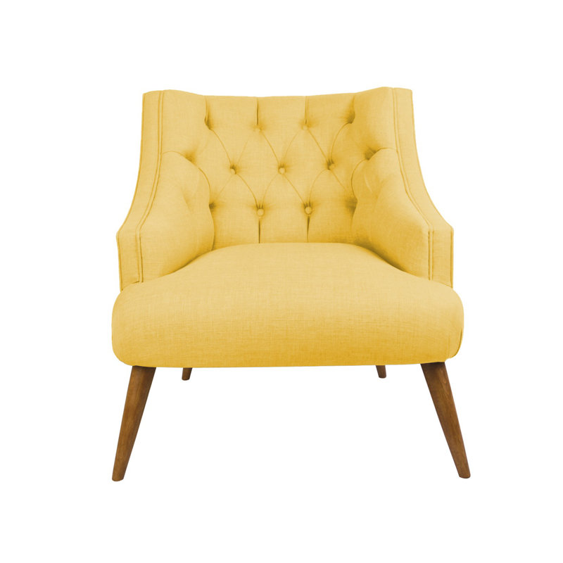 Upholstered Armchair, Yellow
