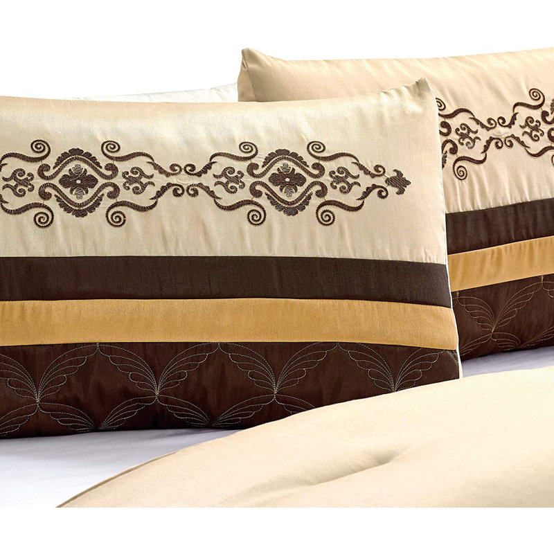 Ring Stitch Comforter Set, Queen Comforter + 6 Additional Pieces