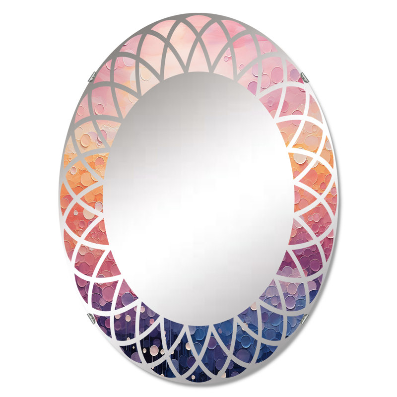 Arnoltice - Miroir mural moderne ovale, 30 po x 20 po