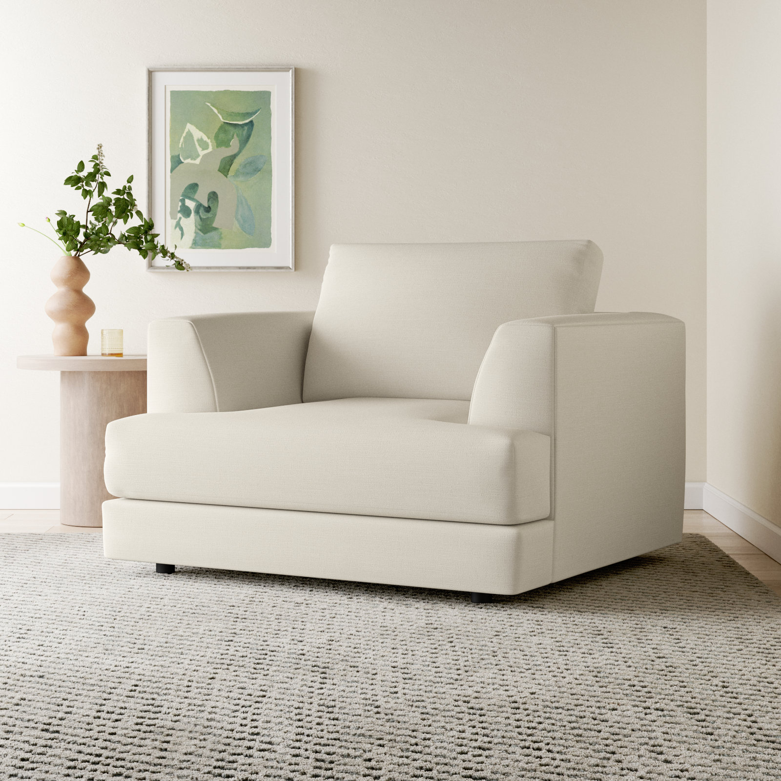 Laguna Upholstered Accent Chair, Nomad Snow Crypton® Chenille