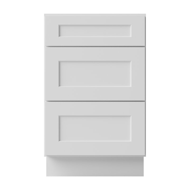 Armoire de cuisine en bois massif prête à assembler, Blanc, 21"