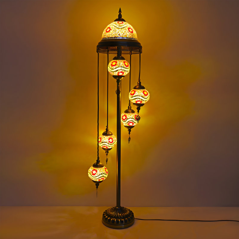 Beautiful Turkish Mosaic Stained Glass Floor Lamp