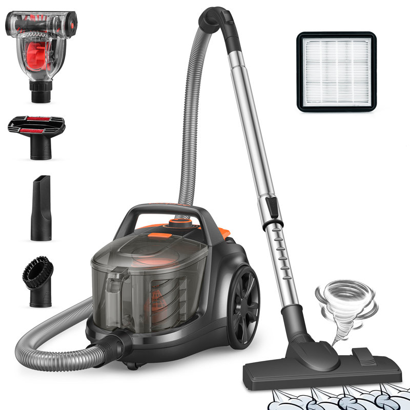 Aspirateur traîneau, aspirateurs sans sac 24Kpa, Noir