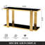Console en miroir de 55 po, table d'entrée, espace de rangement à deux niveaux, convenant aux salons, aux couloirs et aux entrées.-944390427