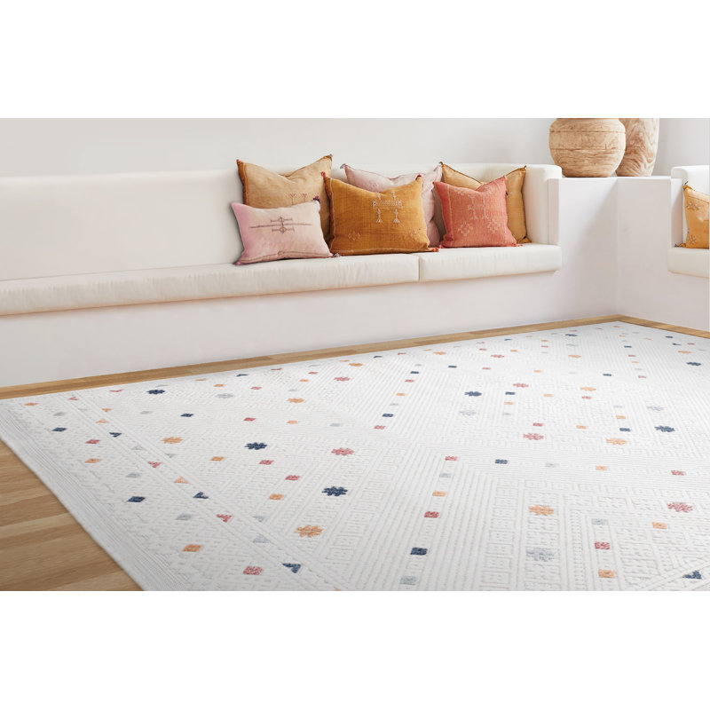 Vella Polka Dots Area Rug Set, Rectangle 196cm x 290cm