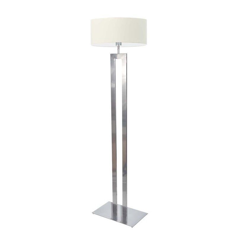 Artimizia 161cm Traditional Floor Lamp, Silver, Ecru