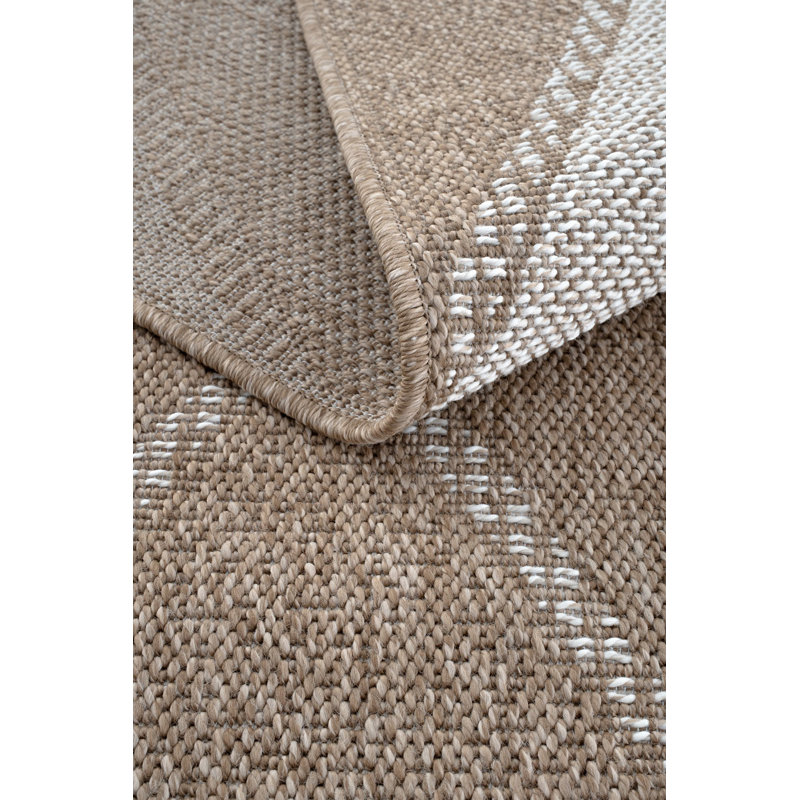 Reinlinde Geometric Machine Made Indoor / Outdoor Area Rug, Rectangle 80 x 150cm