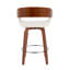 Tabouret de comptoir moderne en noyer et crème Elisa par Lumisource-1641561848