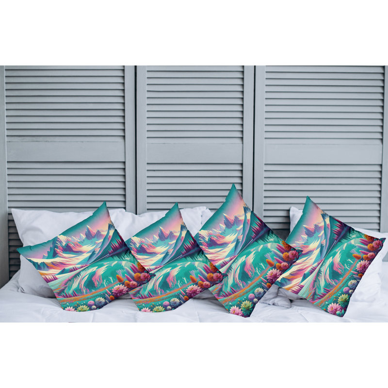 Fabric Reversible Throw Pillow, 18"H x 18"W