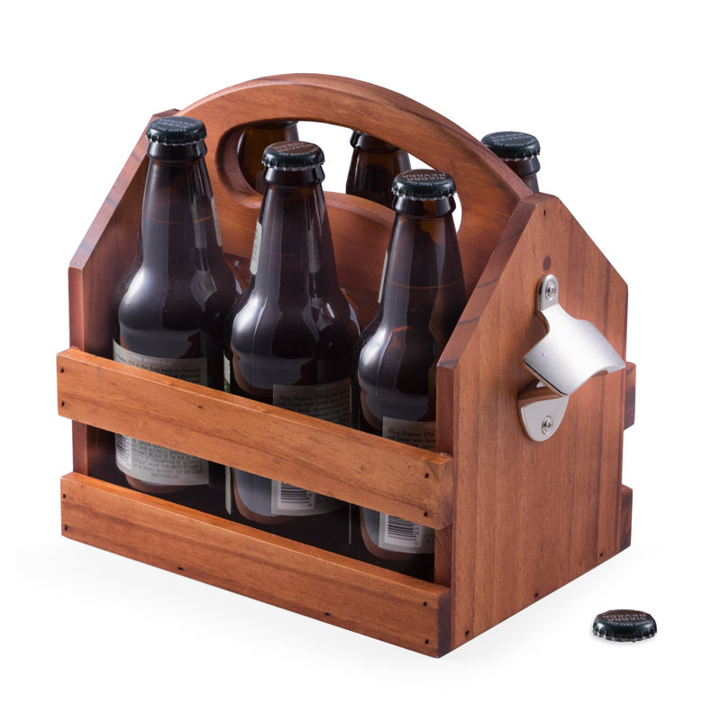 Porte-bouteilles en bois massif Ashanti, Brun