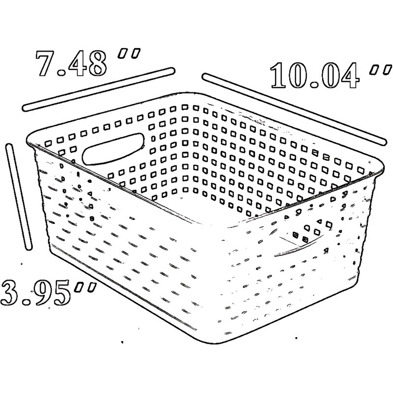 Plastic Weave Storage Baskets, Woven Organizer Bins For Home And Office, Durable Multi-Purpose Storage Solution With Handles For Efficient Space Organization