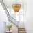 Caytlen 8-Light Dimmable Hand-Woven Rattan Tiered Chandelier