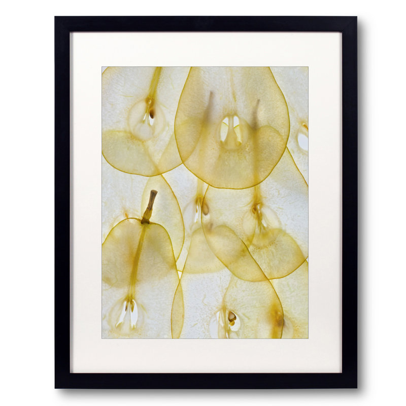 Pear Slices Print by Harold Davis, 21.2" H x 17.2" W, Black Framed Paper