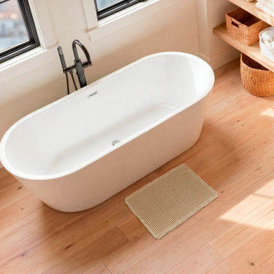 Lucky Brand Taylor Solid Waffle Weave 1Piece Bath Rug