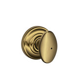 Siena Knob with Andover Trim Bed and Bath Lock