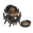 Wood 1 Piece Coaster Set With Holder