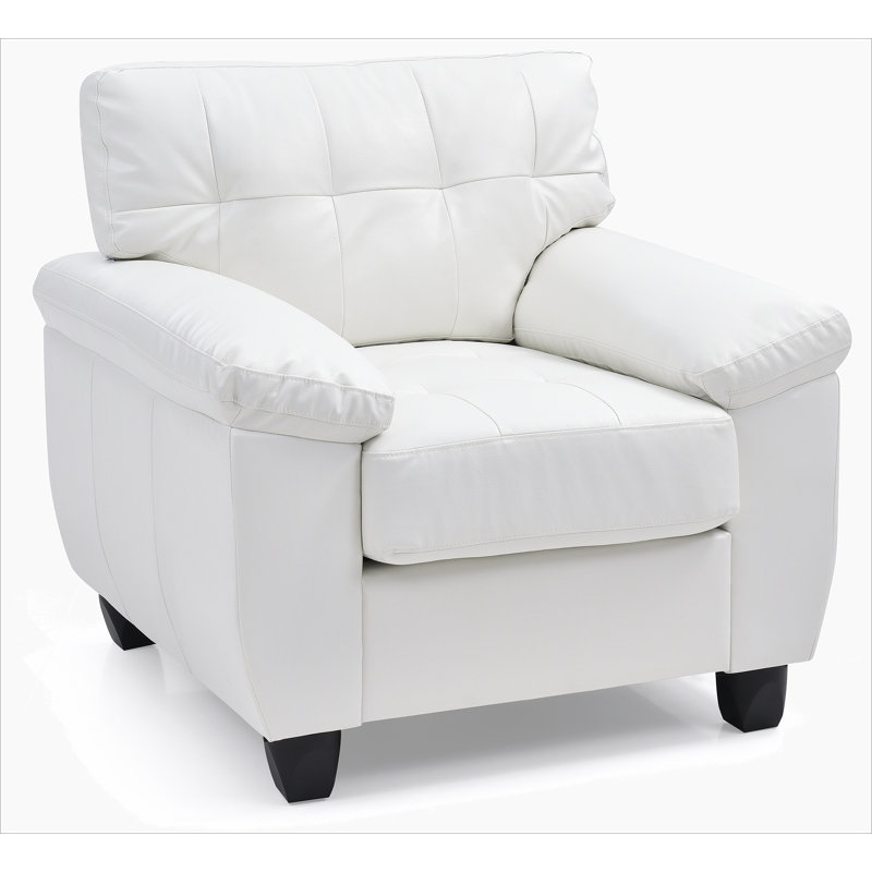 Chic Modern Accent Chair In White, White