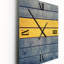 Horloge murale moderne surdimensionnée jaune et bleu Sunrise-99636068