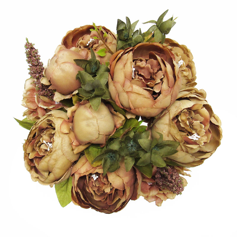 Fabric Peony Arrangement, Olive Cafe