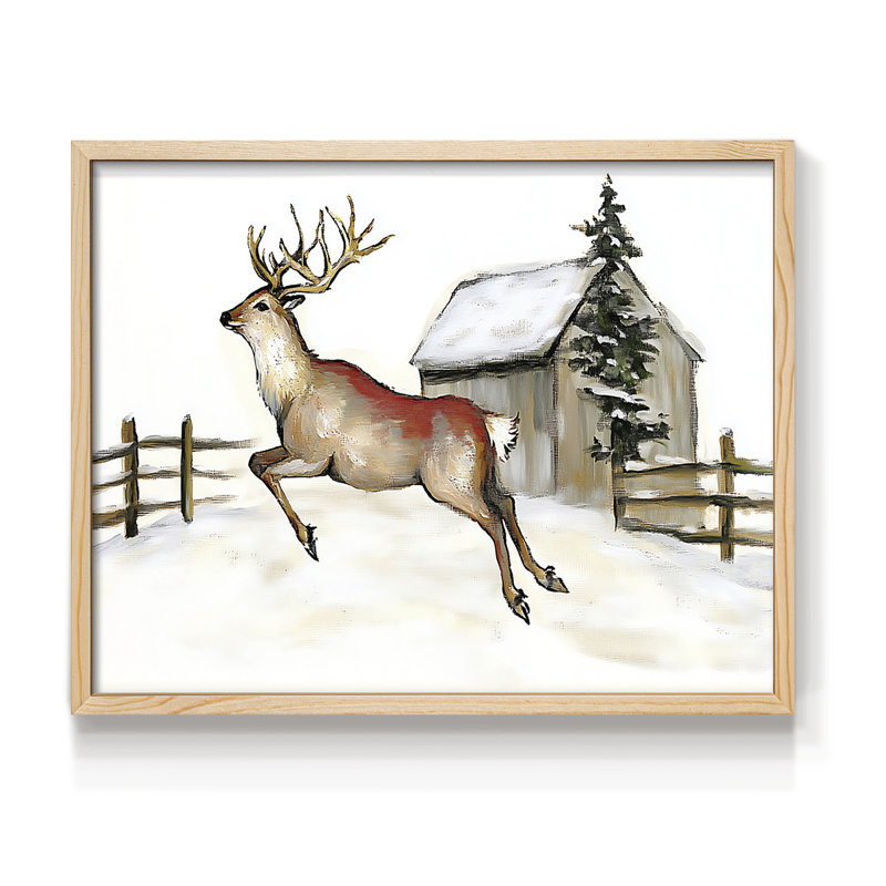 Chirstmas Art-DCCCXXV -Framed Print - Restickable, H 16 po x l 20 po, Naturel