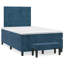 Lit sommier avec matelas Vidaxl bleu foncé-1249178987
