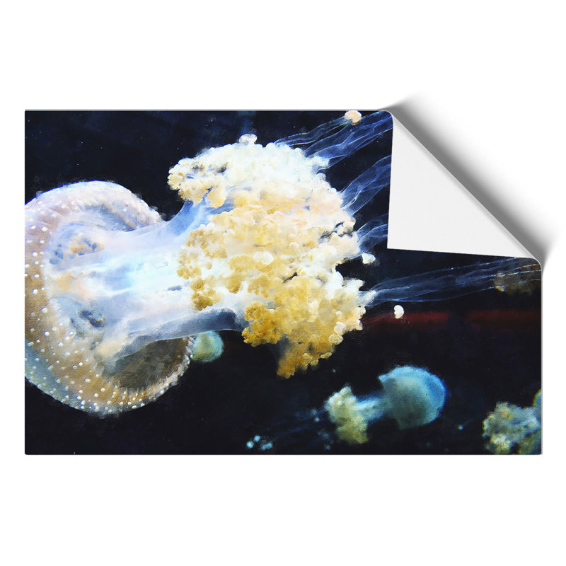 Jellyfish Painting - Frameless Print, 42cm H x 59cm W x 0.1cm D