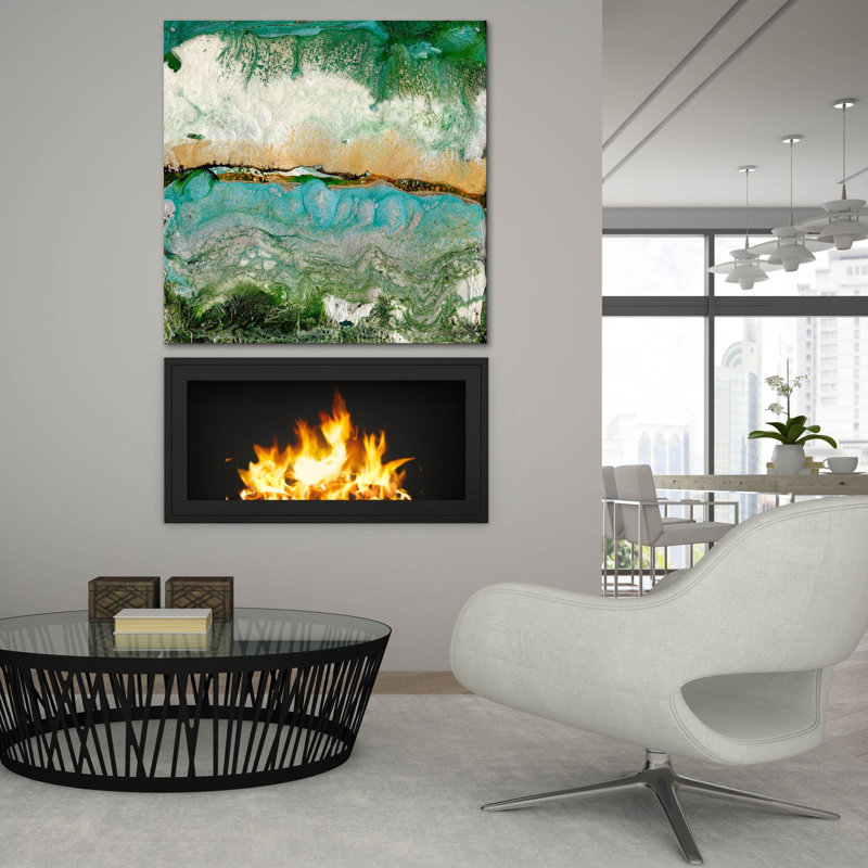  «Tigre» par Alicia Ludwig, art mural en verre acrylique, 36 po x 36 po