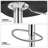 Marte Faux Leather Swivel Bar Stools, Adjustable Counter Height Barstools with Backrest and Footrest-40658658