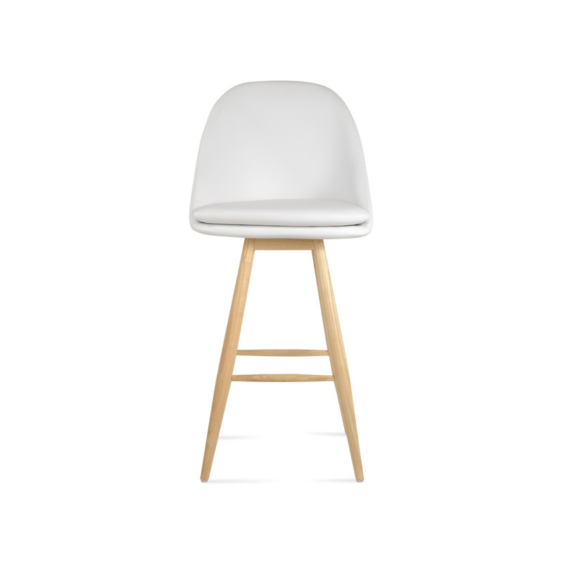 Tabouret de bar et de comptoir Avanos Baba, Blanc, Tabouret de comptoir (siège d'une hauteur de 25 p