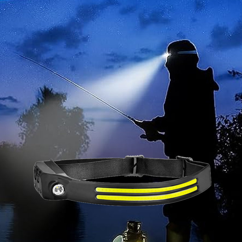 LED Headlamp Flashlight Inductive Switch