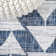 Yahoue Modern Tribal Geometric Ivory/Blue Indoor/Outdoor Rug