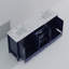 Meuble-lavabo double l 84 po x P 22 po, comptoir en marbre de Carrare-849432861-849432856