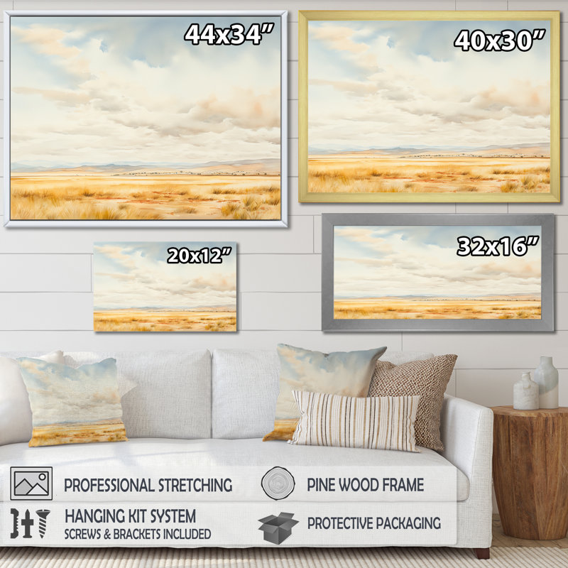 Tranquil Meadow Moments I, Cadre flottant noir, H 16 po x l 32 po