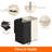 Double Laundry Hamper With Lid And Removable Laundry Bags, Large Collapsible 2 Dividers Dirty Clothes Basket With Handles For Bedroom, Laundry Room, Closet, Bathroom, College, White&black