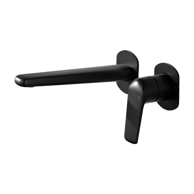 Robinet de salle de bain mural Topcraft, Noir mat