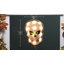 Présentoir à crâne holographique Halloween pour fenêtre