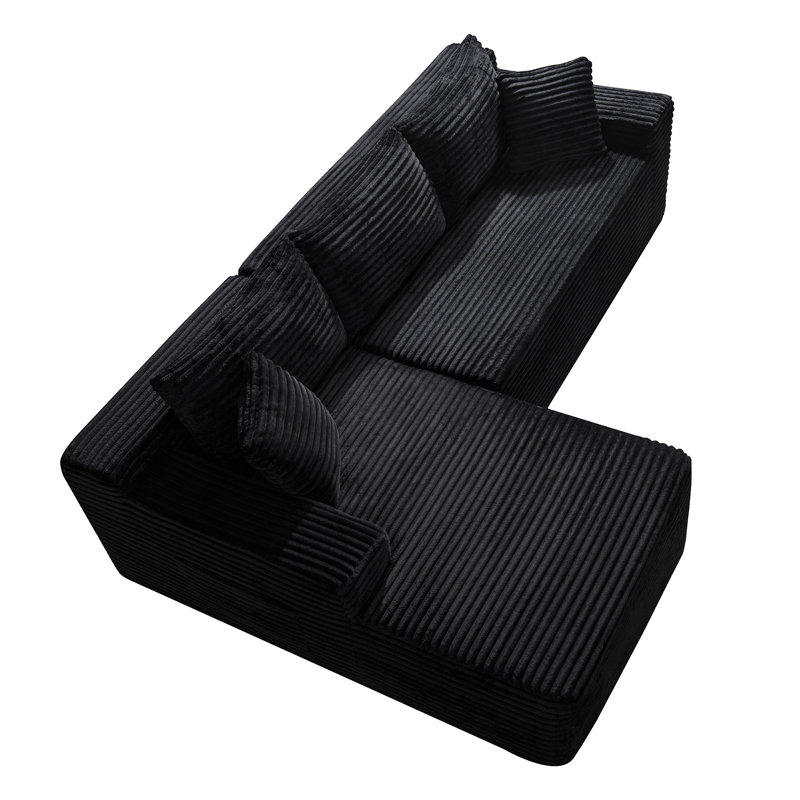 Compression Cloud Sectionals, 106.3 Inch Corduroy Modern Home Sofa