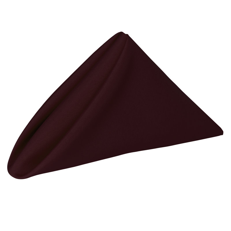 Polyester Square Napkin, Burgundy, 20" x 20"