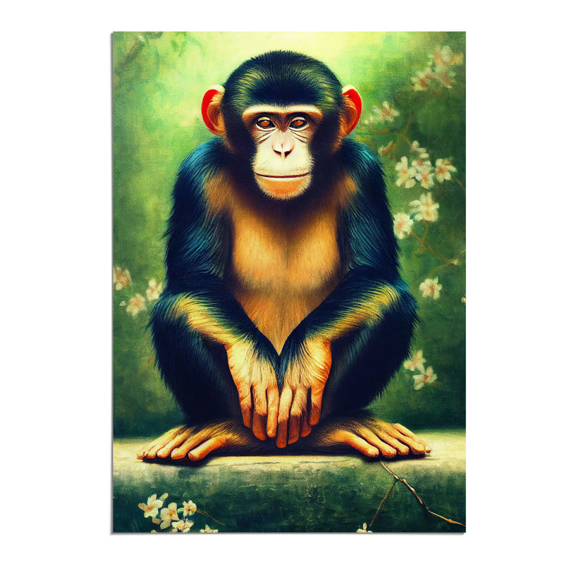 Resting Monkey - Wall Art, Paper, 59.4cm H x 42cm W, No Matte