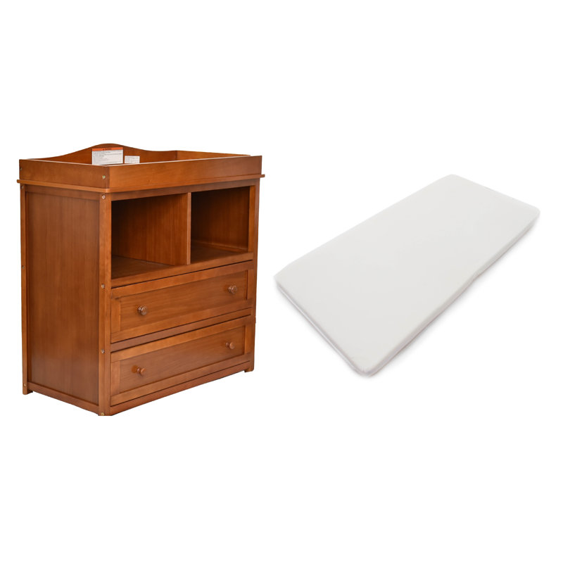 Commode à langer avec coussin Farrish, Pacane