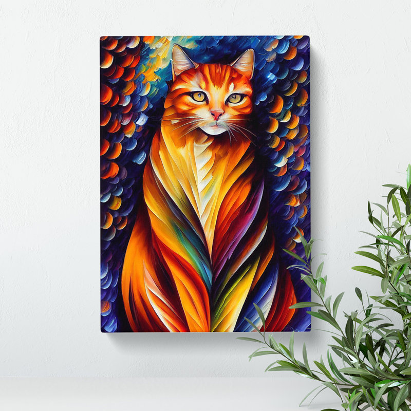 Cat Portrait No.1 - Wrapped Canvas Print, 60cm H x 40cm W x 3cm D