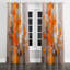 Rideaux orange occultant avec œillets - 1 panneau orange et brun-148780840-148496079