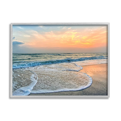 «Vast Panoramic Beach Layered Waves», art mural texturé par Mary Lou