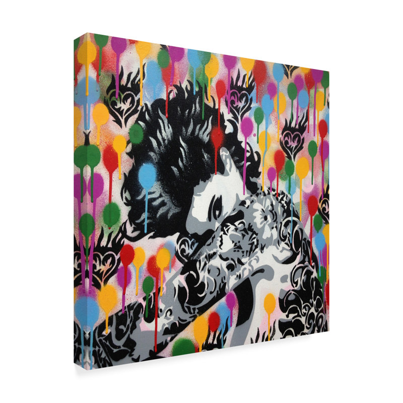 « tatouage arc-en-ciel », reproduction d’impression sur toile tendue, H 14 po x l 14 po x P 2 po