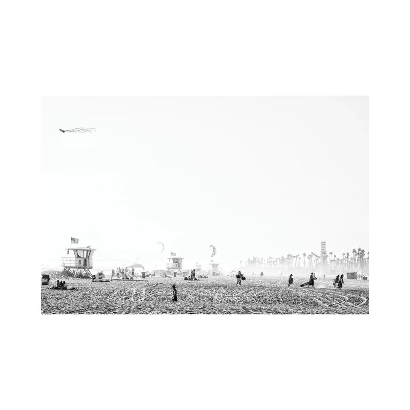 Black California Series - Huntington Beach - Wrapped Canvas Print, 30.48 cm H x 45.72 cm W